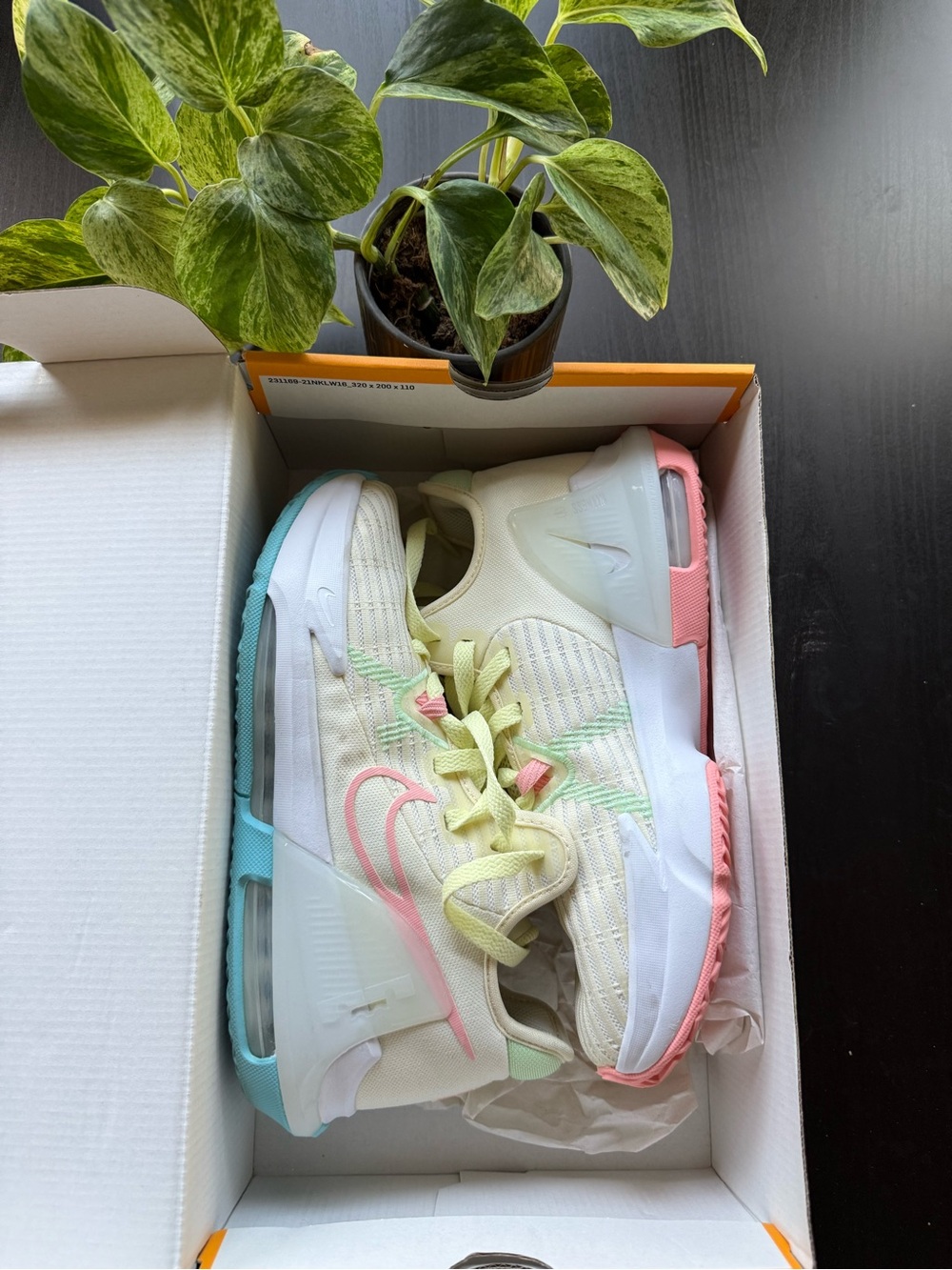 Nike Kids Pastel Multi-Accent Sneakers in Pink, Mint & Yellow